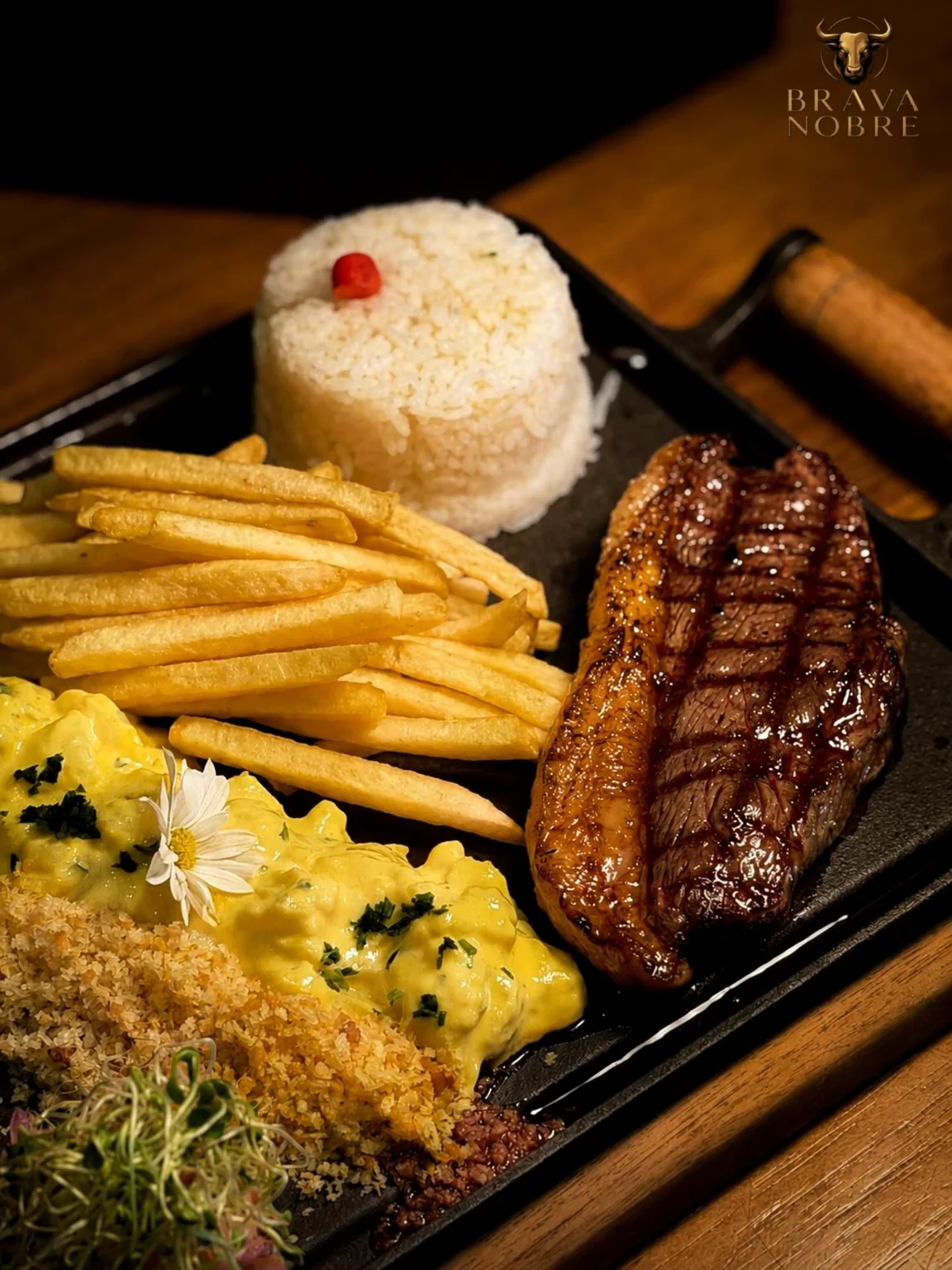 Picanha executiva com acompanhamentos